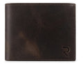RAVEO Coin Pocket Bifold Wallet in Dark Brown
