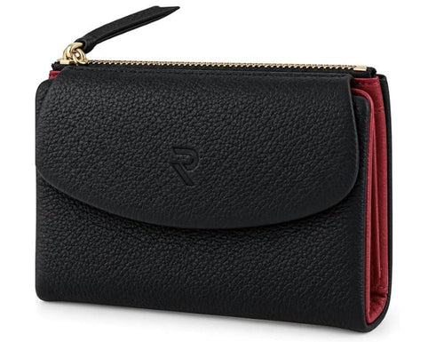 RAVEO Compact Flap Wallet in Black