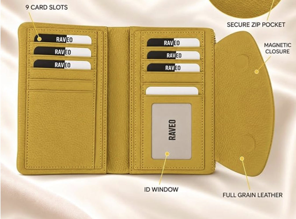 RAVEO Compact Flap Wallet – inside