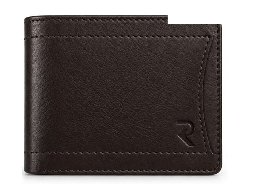 RAVEO Contour Stitch Wallet in Dark Brown