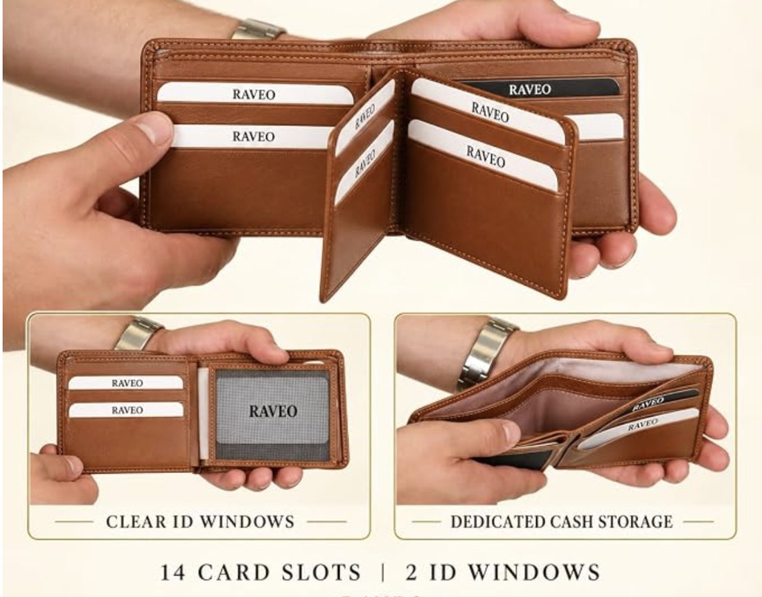 RAVEO Contour Stitch Wallet – inside