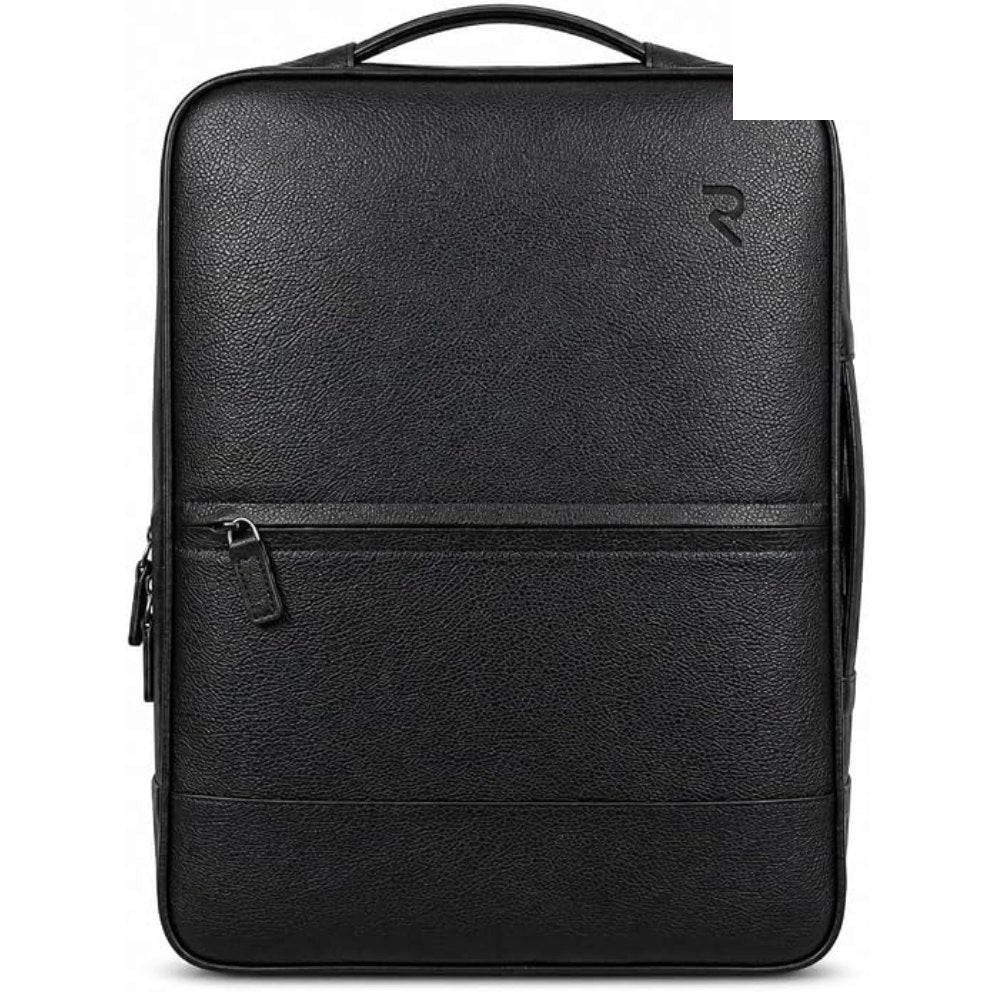 RAVEO Convertible Leather Backpack in Black