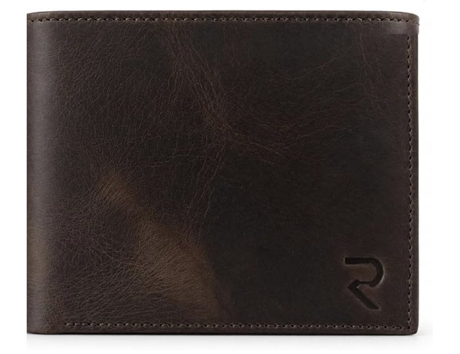 RAVEO Flip-ID Bifold Wallet in Dark Brown
