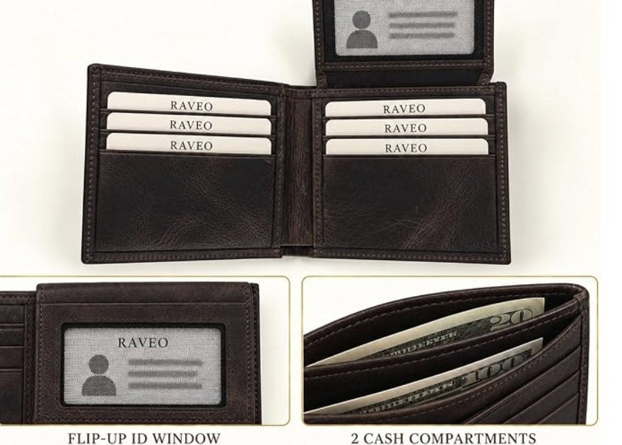 RAVEO Flip-ID Bifold Wallet – inside