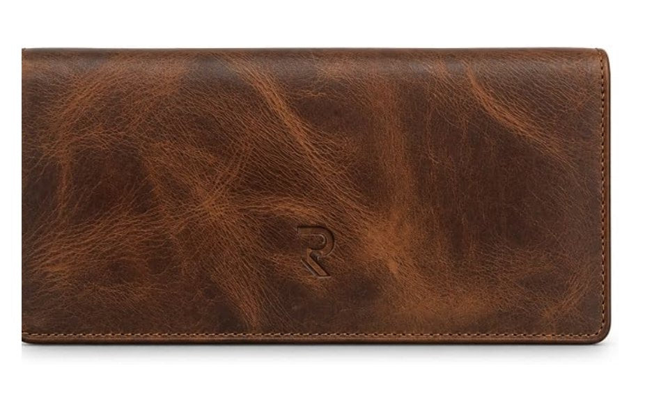 RAVEO Long Wallet with Finger Strap in Tan