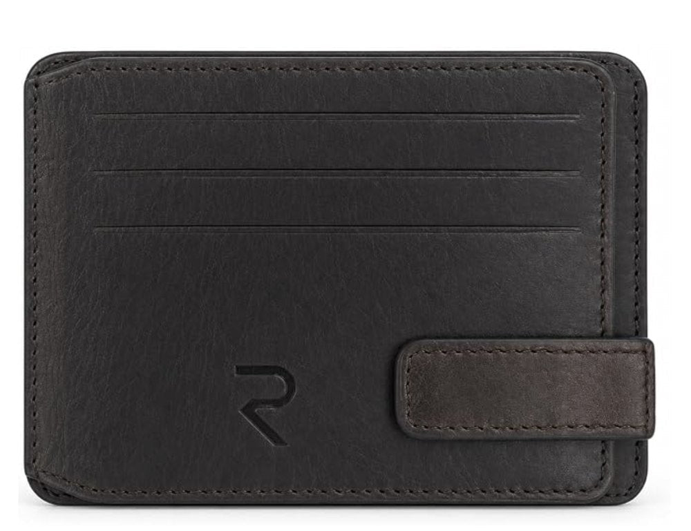 RAVEO Magnetic Card Wallet in Coffee