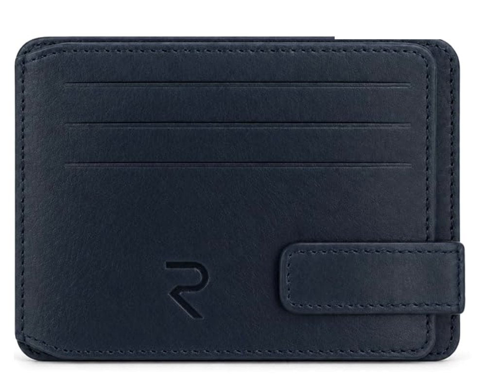 RAVEO Magnetic Card Wallet in Navy